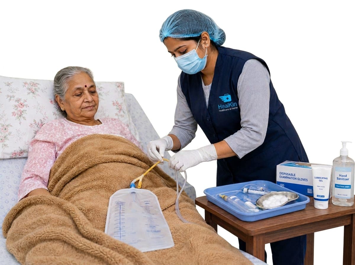 Catheter and tubing at home in Mumbai — Healkin nurses