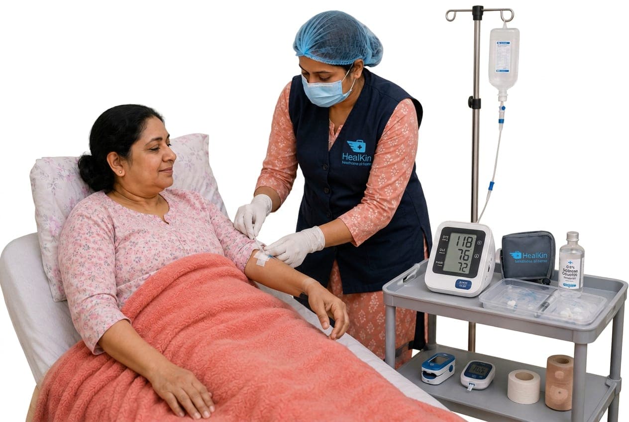 IV Drip at home in Mumbai — Healkin nurses